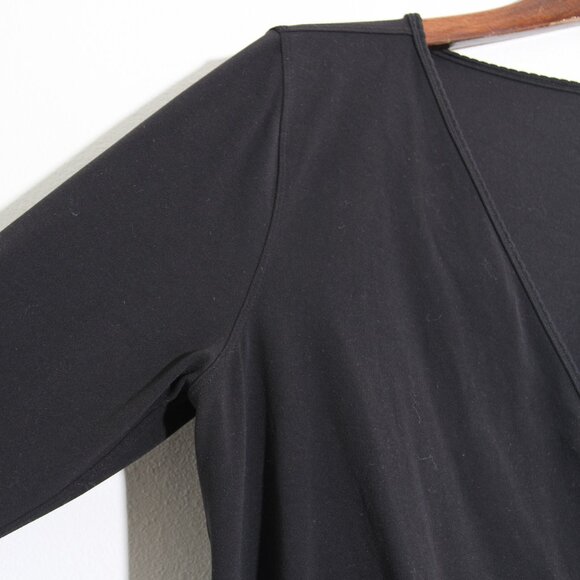 Lululemon Full Freedom Long Sleeve Top Black Nulu Surplice Wrap Scalloped Size 8 - Picture 3 of 10
